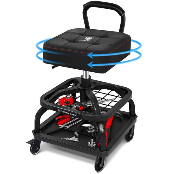 Taburete Rolling Shop FREKYROCK, altura regulable, 150 kg de capacidad
