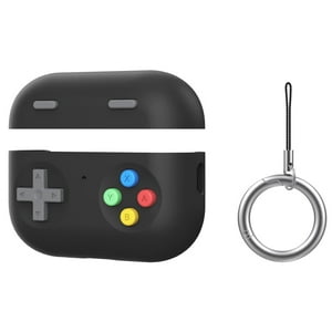 Funda Protectora Silicona Aaronmei Retro Consola Juegos Airpods Pro 2 Negro