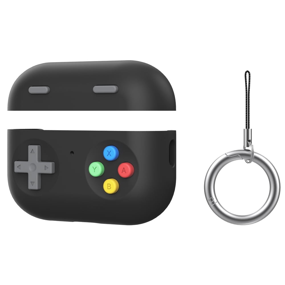 Funda Protectora Silicona Aaronmei Retro Consola Juegos Airpods Pro 2 Negro