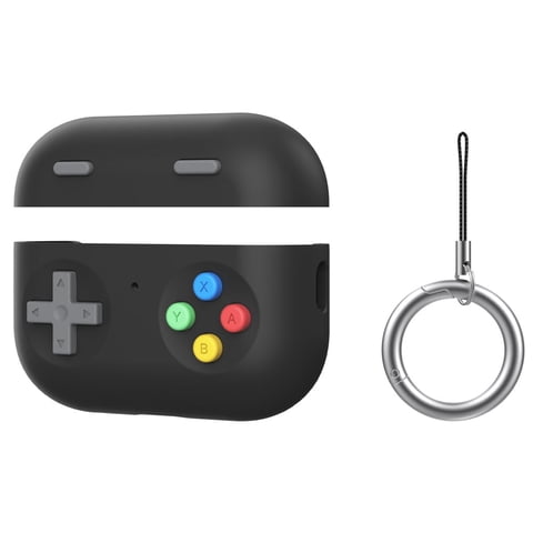 Funda Protectora Silicona Aaronmei Retro Consola Juegos Airpods Pro 2 Negro