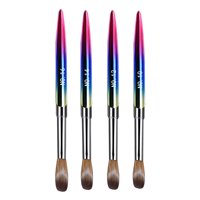 Magideal - 4X Pinceles Para Uñas Acrílicas, Pinceles Para Decoración De Uñas, Pinceles Para Uñas Hechos A Mano Para Mujeres Para Juegos De Uñas Acrílicas, Uso En