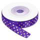 thumbnail image 1 of Cintas de Grosgrain 10 Yardas 3/8 Pulgada Púrpura Oscuro con Puntos Dorados para Manualidades Envoltura de Regalos Boda, 1 of 7