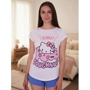 Pijama Mujer Hello Kitty Blanco L