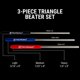thumbnail image 2 of Juego de batidores triangulares TreeWorks Chimes de acero inoxidable, 3 unidades, 2 of 9