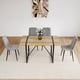 thumbnail image 2 of Dining Chairs Set of 4,Modern Kitchen Dining Room Chairs,Upholstered Dining Accent Chairs in linen Cushion Seat and Sturdy Black Metal Legs(Grey), 2 of 3