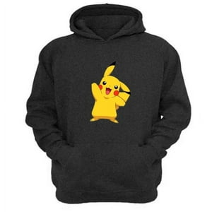 Genérico - Polerón Canguro Pikachú Gris Oscuro Talla Xs Unisex