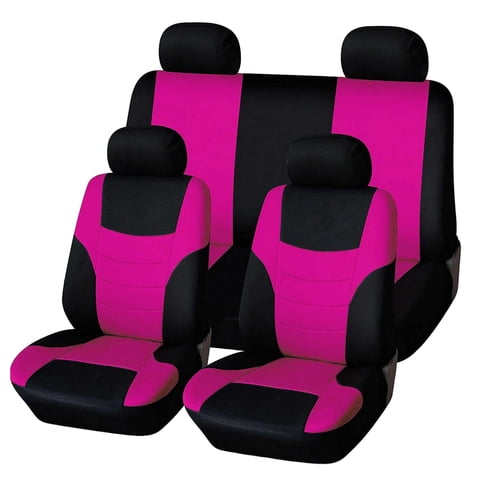 Ioensy - Fundas De Asiento De Coche De 8 Piezas Resistentes Al Desgaste Para Vehículos All Seasons Suvs Pink