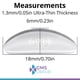 thumbnail image 2 of Almohadillas nasales para gafas GMS Optical, silicona extrafina de 1,3 mm (10 pares), 2 of 7
