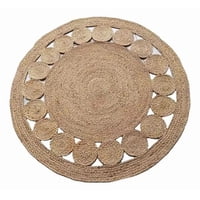 Genérica - Alfombra Redonda De Yute 100Cm Decoración Living Exteriores