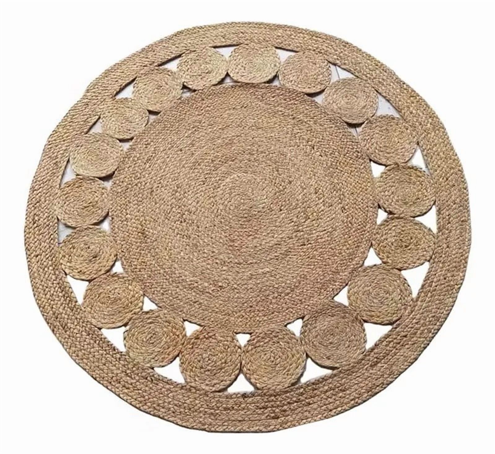 Genérica - Alfombra Redonda De Yute 100Cm Decoración Living Exteriores