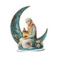 Bothyi - Estatua De Hada De La Luna 2D, Figura De Hada En La Luna, Regalo, Para Estante, Estudio, Dormitorio