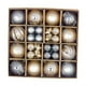 thumbnail image 3 of Juego De 44 Piezas De Adornos De Bolas Navide?as DIY Para Aniversario, Oficina, Restaurante, Color Gris Champán Dorado, 3 of 5