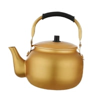 Magideal - Tetera Tetera De Aluminio Dorado Cafetera Mango Anti Escaldado Tetera Fácil De Limpiar Con Caldera De Agua Para Viajes De Montañismo Al Aire L 1.5L