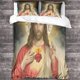 thumbnail image 3 of Juego de ropa de cama Entemah Jesucristo con estampado digital 3D, funda de almohada, funda nórdica de microfibra suave, juego de 3 piezas, funda de edredón con cierre de cremallera., 3 of 3