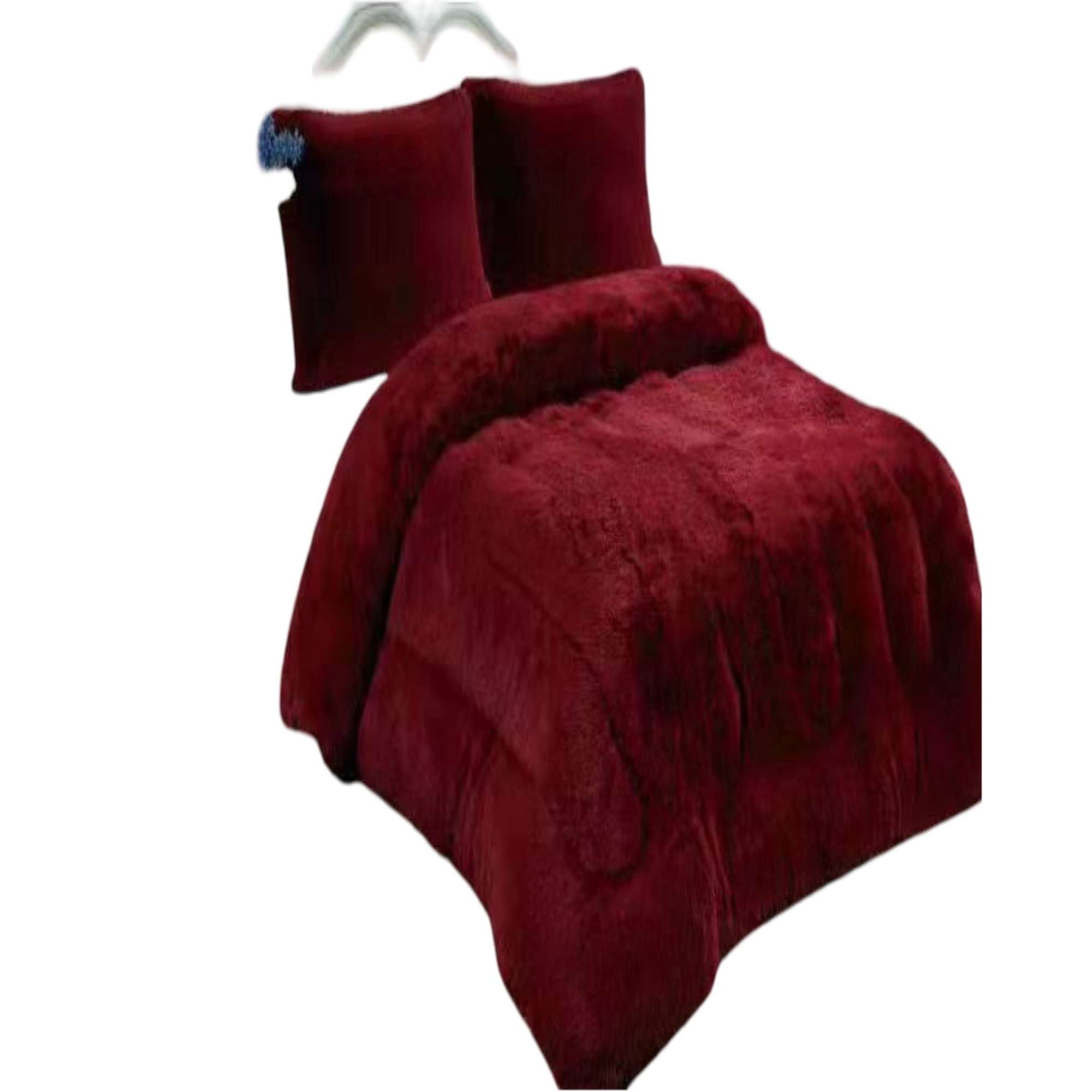 Genérico - Plumon Peludo 2 Plazas Burdeo