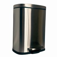 Wakeshome - Cubo De Basura 12L Acero Inoxidable Hogar Oficina