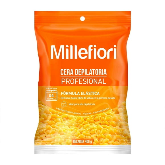 Cera Depilatoria Millefiori Recarga en Perlas, 400 g