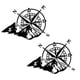 thumbnail image 5 of Pegatina Universal para coche, brújula con montaña, calcomanía impermeable para capó, pared, furgoneta, puerta lateral, SUV, 2 uds. , Negro, 5 of 5