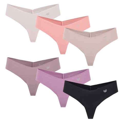 Giovacchino - Pack De 6 Calzones Colaless Microfibra Corte Laser Mujer