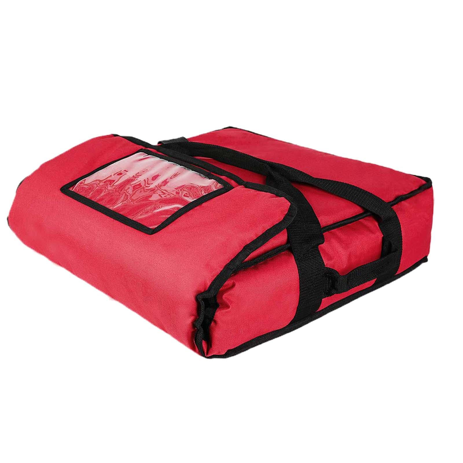 Magideal - Bolsa Para Pizza Develivey, Portador De Pizza Aislado, Asa De Transporte Reforzada, Bolsas Calentadoras Para Pizza Fáciles De Limpiar, Bolsa De Entreg Rojo 50x50x16cm