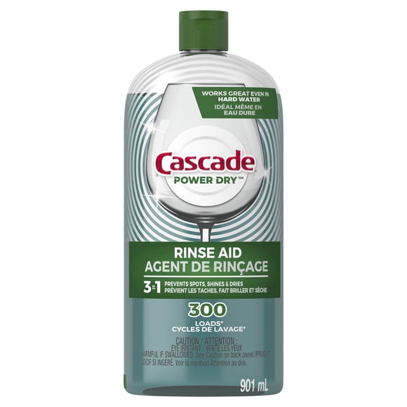 Abrillantador Cascade Platinum Power Dry para lavavajillas, 900 ml