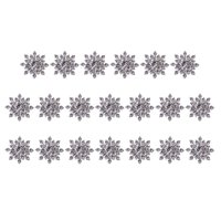 Magideal - 20 Adornos Florales Con Diamantes De Imitación En La Parte Posterior Plana, De Aleación, Para Álbumes De Recortes, Manualidades, Adornos Florales, Flo Sin Perla