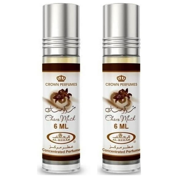 Perfume Al-Rehab Choco Musk EDP 6ml Unisex Set 2 unidades