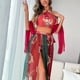 thumbnail image 1 of Naughty Hanfu Mesh Costume, Halter Crop Top & High Split Skirt & Thong, Women's Sexy Lingerie & Underwear, 1 of 3
