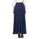 thumbnail image 3 of INSPIRE CHIC Falda Maxi de Maternidad Sirena de Cintura Alta Sobre el Vientre Fruncida Acampanada Suave de Punto Largo Falda de Embarazo XL Azul Oscuro, 3 of 6