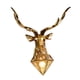 thumbnail image 2 of Art Deer Head Lámpara de pared Escultura de pared Accesorio Pantalla de material acero inoxidable Animal Antler Sconces Luz para cocina, loft, salón, pasillo,, 2 of 5