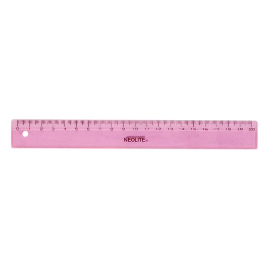Regla Plástica 20 Cm, Color Surtido 1 un Neolite