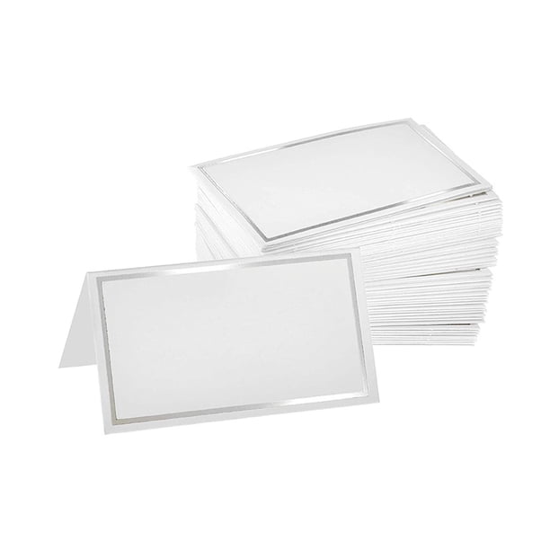 100 Piezas Tarjetas De Lugar Elegantes Tarjetas De Lugar Con Nombre Para Cena Recepción Boda Plata