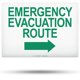 thumbnail image 1 of Señal TRADESAFE con flecha derecha para ruta de evacuación de emergencia, 35 x 25 cm, 1 of 6