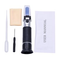 Magideal - Refractómetro Con Atc Con Caja De Almacenamiento Medidor De Azúcar Digital Medición Del Contenido De Azúcar Refractómetro De Prisma Hidrómetro