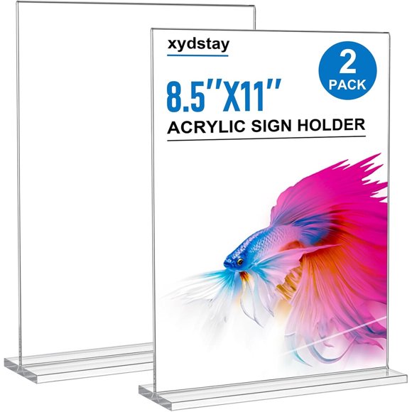 Porta Letrero Doble Vista xydstay