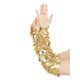 thumbnail image 5 of INSPIRE CHIC Guantes sin dedos metálicos brillantes para mujer con calentadores de brazos con bucle para dedos para fiesta disco talla única oro, 5 of 6