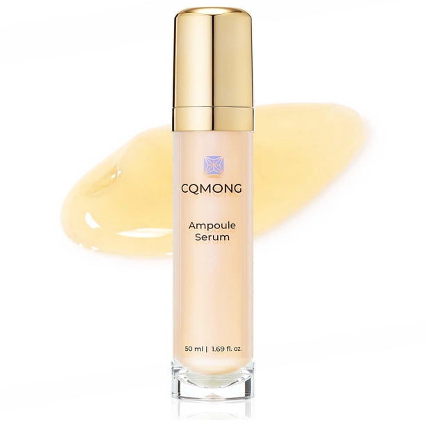 Suero Facial CQMONG 50 ml: hidratante, antiarrugas, trata manchas y imperfecciones con ácido hialurónico, vitamina C, colágeno, péptidos y niacinamida. Aroma herbal coreano.