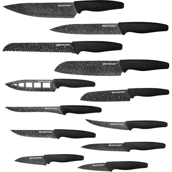 Granitestone Nutriblade 12Piece Santoku Knives, High Grade