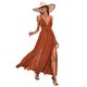 thumbnail image 1 of Vestido Largo de Mujer Camisero Escote V Profundo, 1 of 6