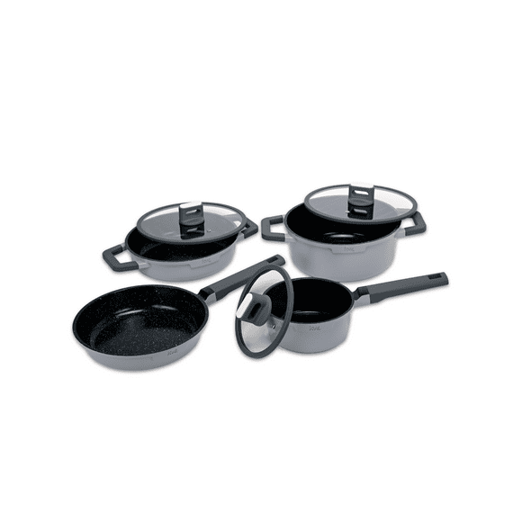 BATERIA DE COCINA 7 PIEZAS CHELSEA ALUMINIO FUNDIDO GRIS