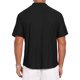 thumbnail image 3 of INSPIRE CHIC Camisa de Hombre con Cuello de Campamento, Botones Abajo, Manga Corta, Tejido Texturizado Hueco, Talla L, Negro, 3 of 6