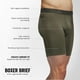 thumbnail image 2 of Calzoncillos bóxer adidas para hombre, paquete de 3, verde oliva/negro/gris ónix y microfibra, tamaño pequeño, 2 of 3