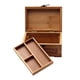 thumbnail image 3 of Joyero de madera, cofre de joyería, contenedor rústico de bambú, organizador, estuche de joyería para amantes del bricolaje, para anillos, collares y, 3 of 5