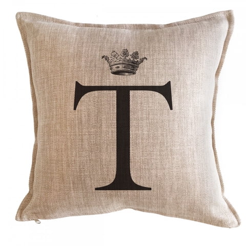 Tuyo Print - Cojín Letra Corona T 45X45