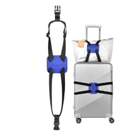 Xusx111 - 2 Paquete De Correas De Equipaje Bolsa Bungee Para Equipaje, Alta Maleta Elástica Correa Ajustable Bolsa Bungees Con Hebillas (Negro/Azul)