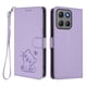 thumbnail image 1 of Motorola MOTO G15/G15 Power Funda Billetera de Gato, Lila Claro, 1 of 6