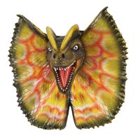 Magideal - Cabeza De Dilophosaurus Escultura Para Colgar En La Pared Cabeza De Dinosaurio Escultura Montada En La Pared Adorno Gran Vida Como Estatua De Dinosaur