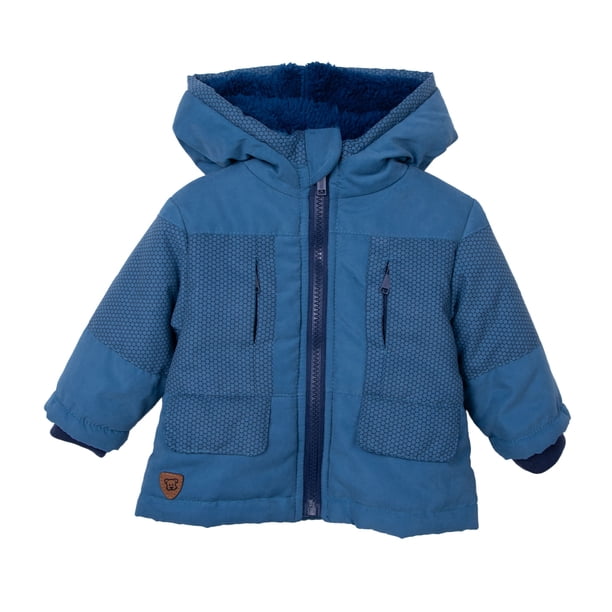 Parka Bebé Niño Forrada Resistente al Agua Azul