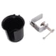 thumbnail image 3 of Soporte de tazas de mesa Sitio lateral del escritorio de la bebida Automotriz automotriz anti-colocación de la mesa del escritorio de la abrazadera de Dia negra 9.8 cm, 3 of 5