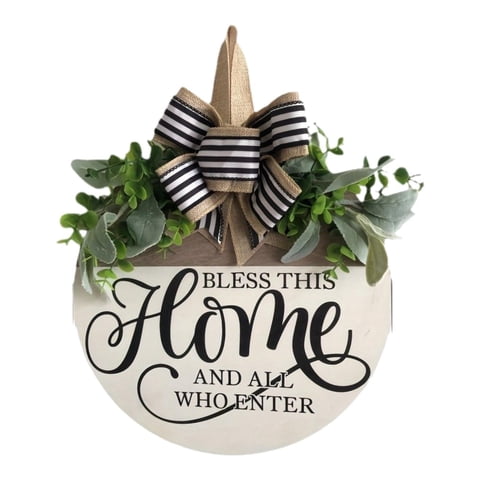 Magideal - Puerta De Entrada Al Lugar De Suspensión Suspensión Suspensión Pared Pared Decorativa Decoración Decorativa Plato De Bienvenida Corona Para El Jardín